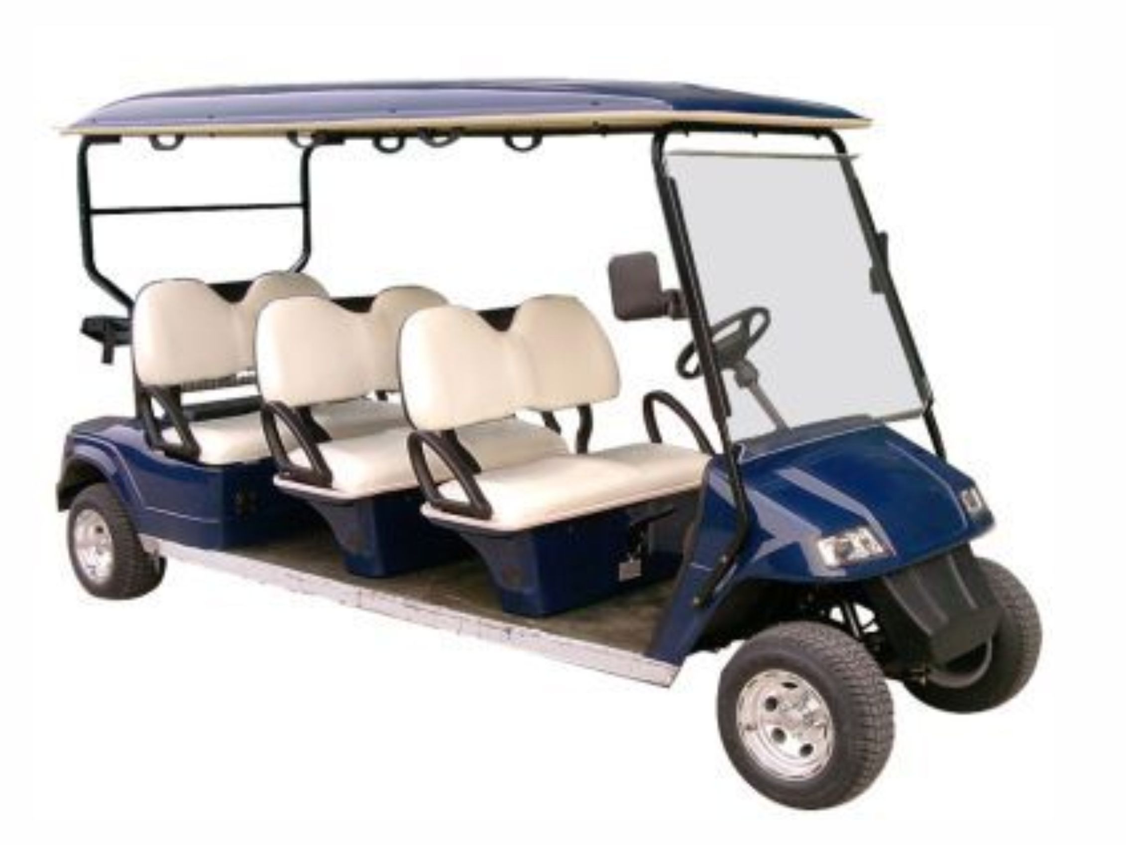 Carro de golf 6 pasajeros azul