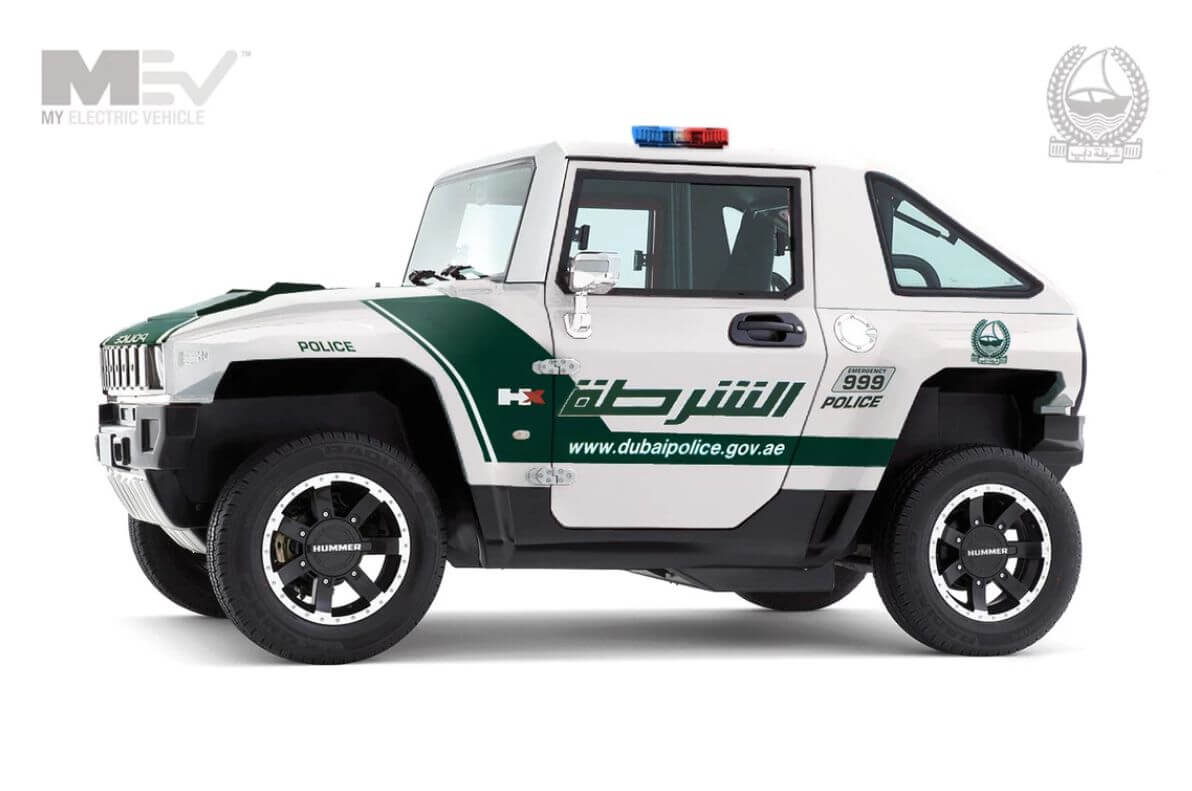 Mini Hummer eléctrica policia de Dubai