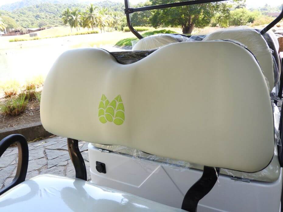 Asiento de buggy electrico con retapizado y logotipo